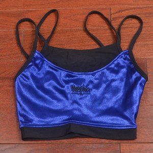 Mossimo Supply Co Swim Vintage S Mossimo Small Bikini Top Bright Shiny Wetlook Blue Poshmark